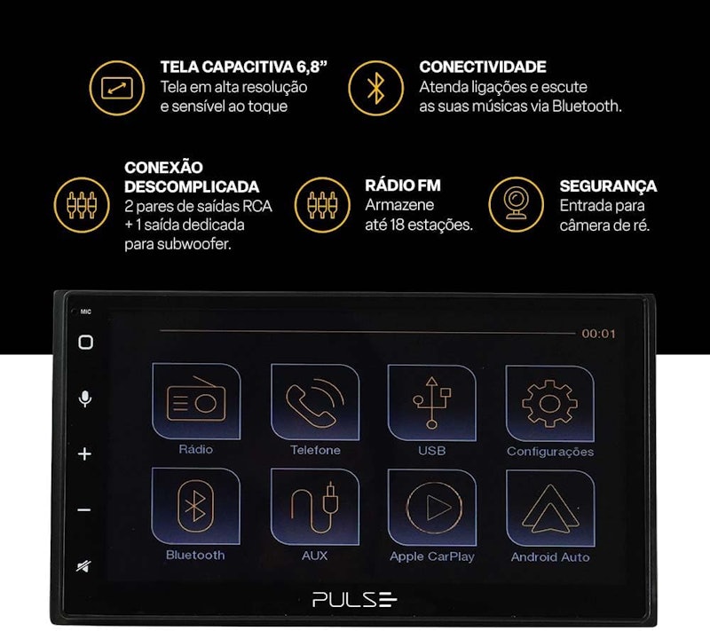 Central Multimidia Full Touch Pulse 2