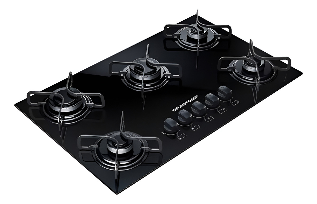 Cooktop 5 Bocas Brastemp com Grades Piatina e Acendimento Automático 2