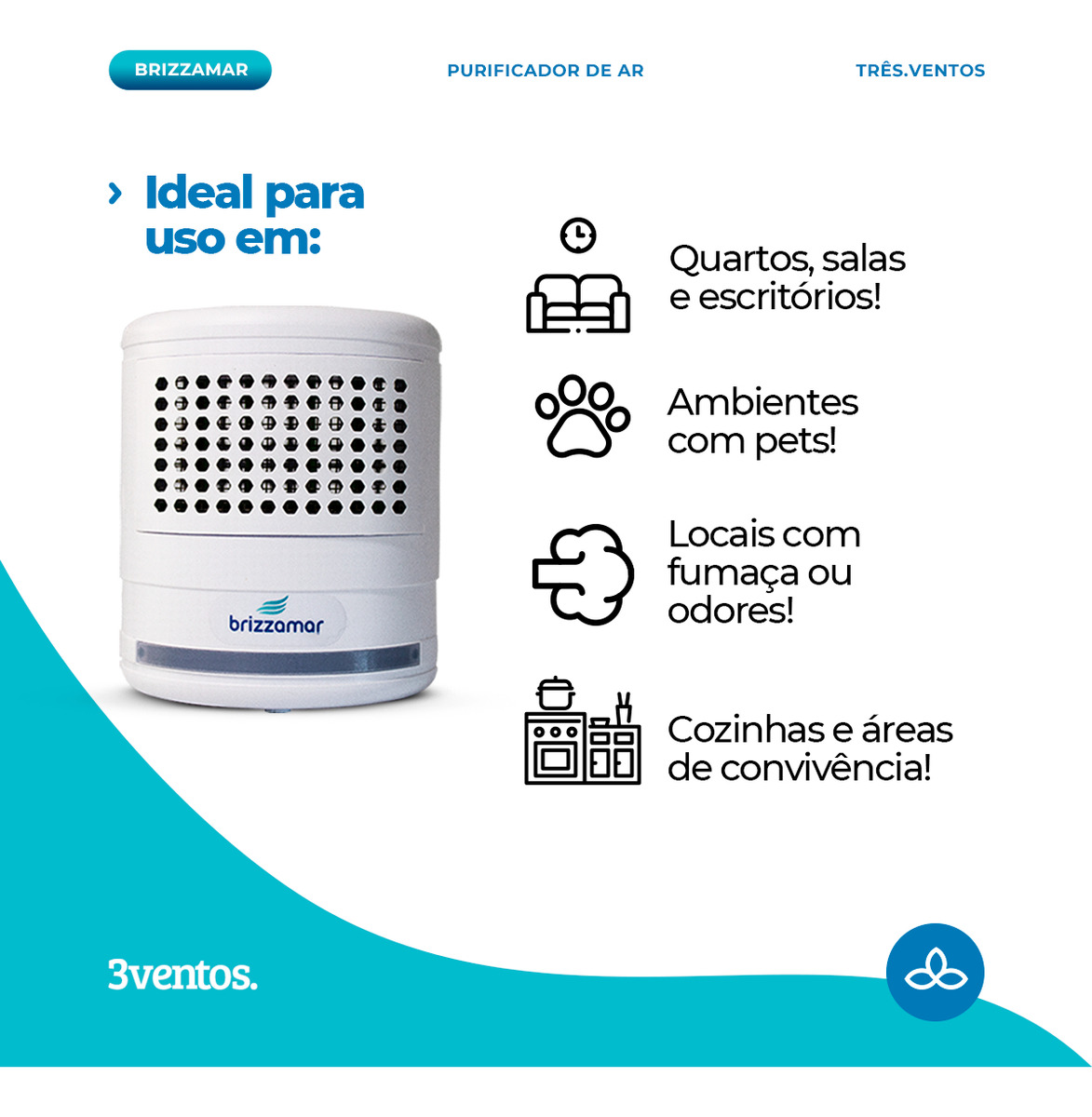 Purificador Biológico de Ar Brizzamar Plus 4