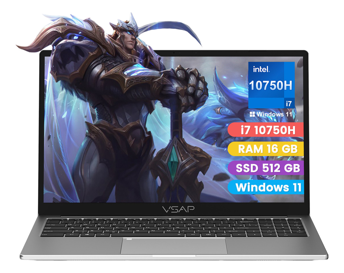 Notebook i7 10750H Vsap 16 GB 512 GB 1