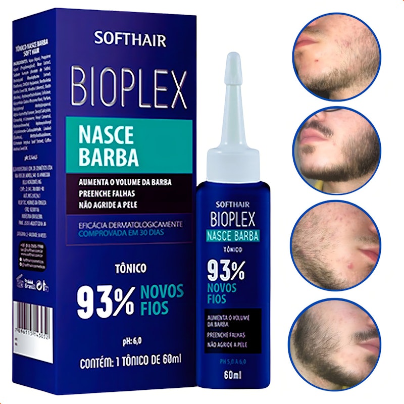Tônico Nasce Barba Bioplex Soft Hair 3