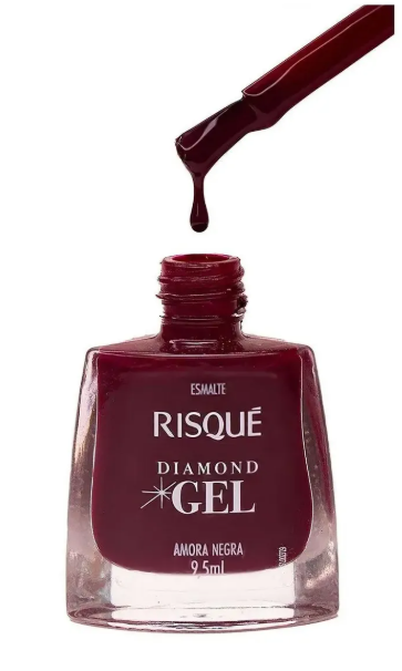 Esmalte Diamond Gel Amora Negra  2
