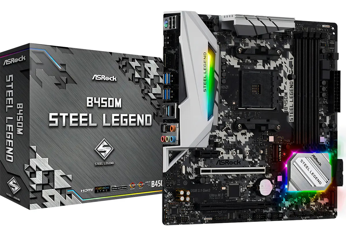 Placa-Mãe B450M Steel Legend 1