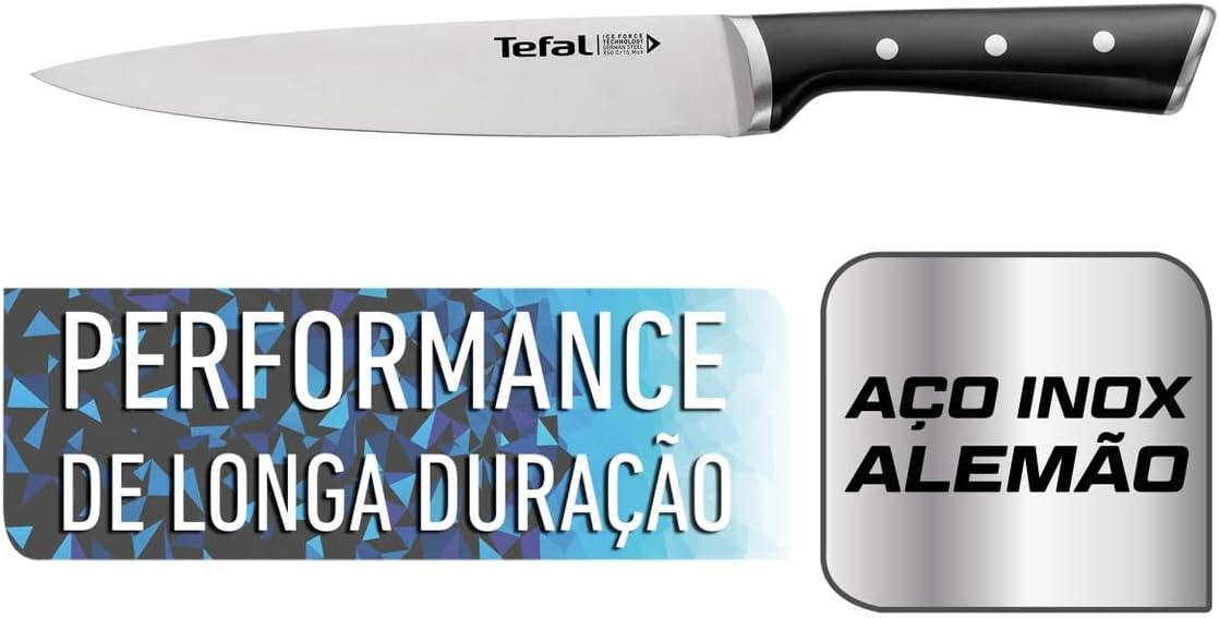 Faca Chef Aço Inox Tefal 20 cm Ice Force 1
