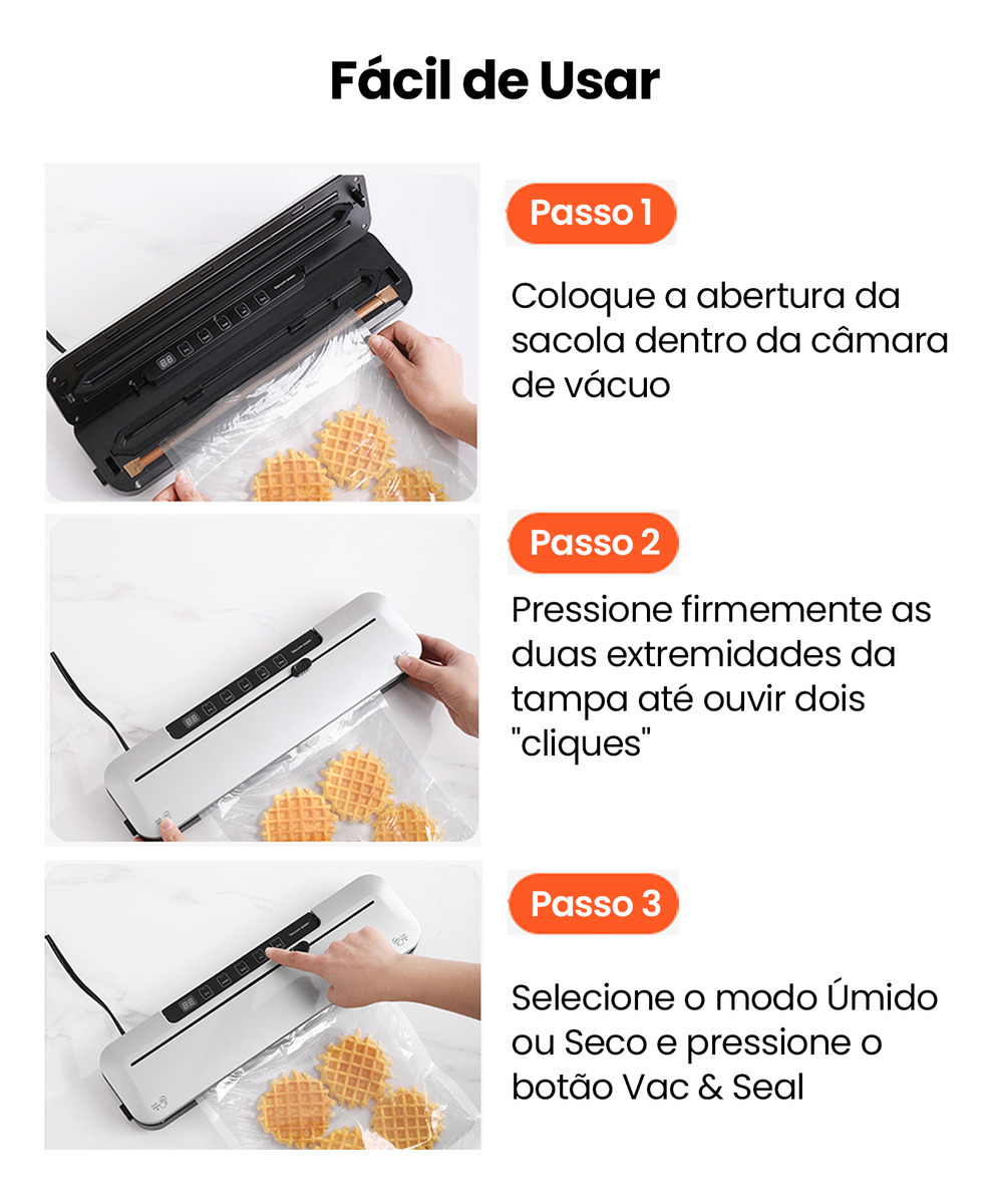 Seladora a Vácuo Elétrica 6 em 1 Qfun 4