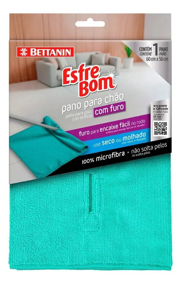 EsfreBom Pano para Chão Microfibra com Furo 1
