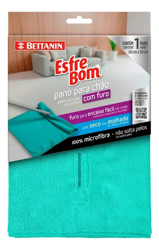 EsfreBom Pano para Chão Microfibra com Furo 1