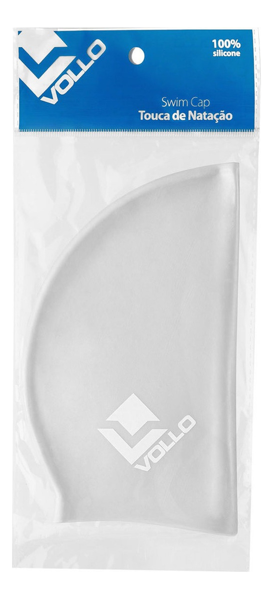 Touca de Natação de Silicone Prata Vollo 4