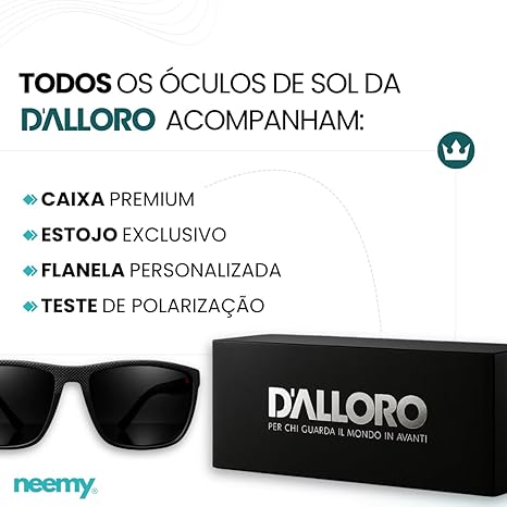 Óculos de Sol Quadrado Unissex Estilo Clássico Polarizado Proteção UV400 Premium 2