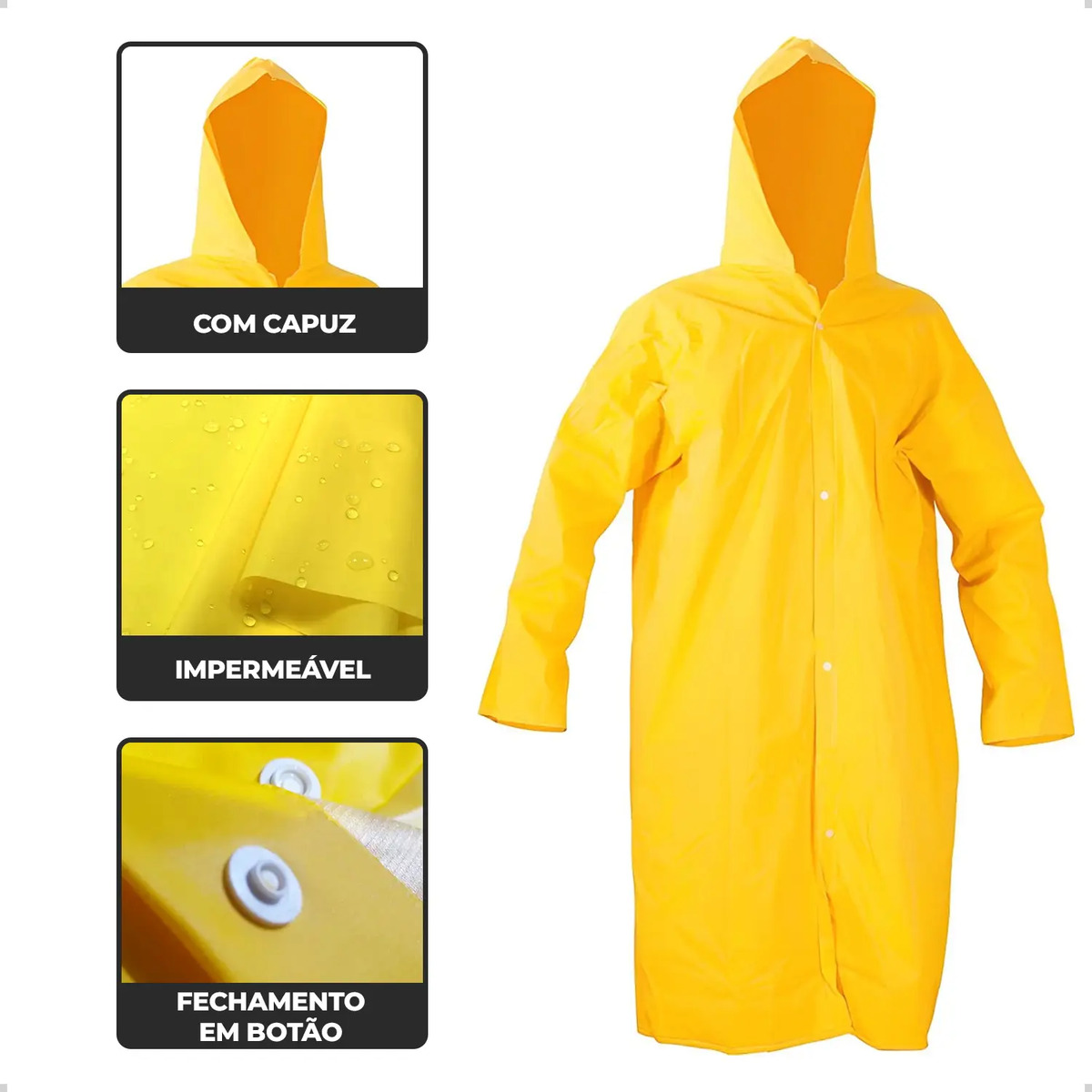 Capa de Chuva em PVC Forrada Total Capas 3