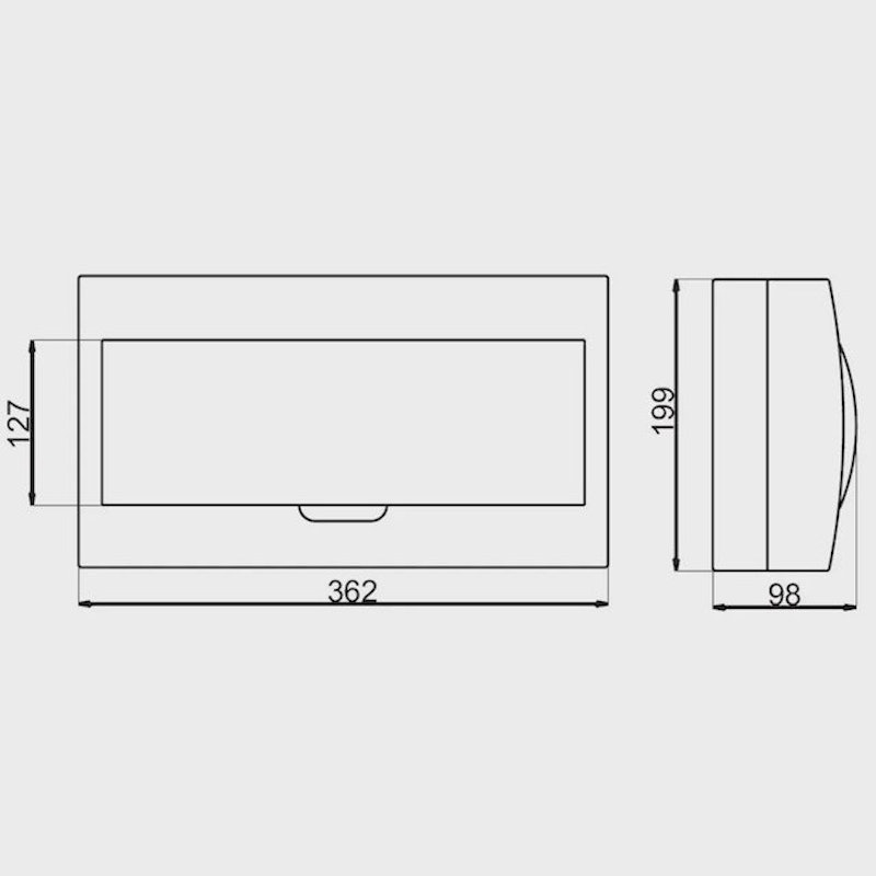 Quadro de Distribuição Sobrepor QDW02-18-BS 2