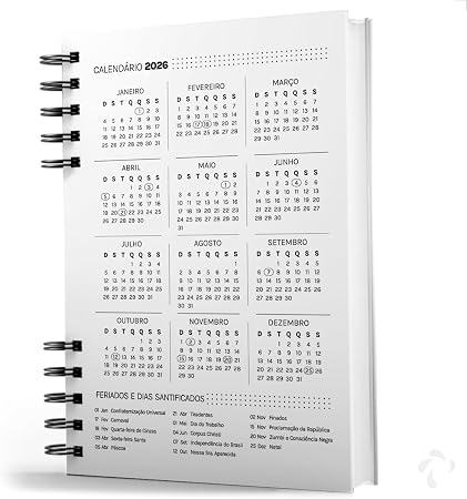 Agenda 2026 Capa Dura Negócios e Organização Pessoal 2