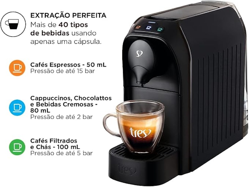 Cafeteira Espresso Passione Preta Automática 3