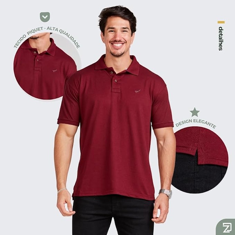 Camisa Polo Masculina Básica Daze Modas 5