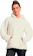 MVB MODAS Casaco Com Capuz e Bolso Flanelado Teddy Off White 1