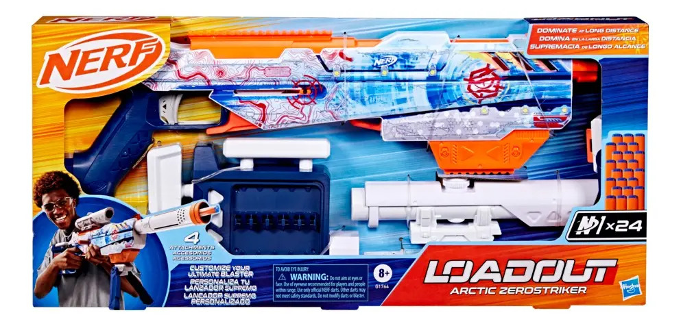 Lançador de Dardos Nerf Loadout Arctic Zerostriker 3