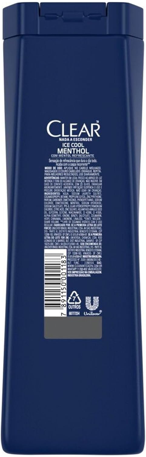 Shampoo Anticaspa Clear Men Ice Cool Menthol 5