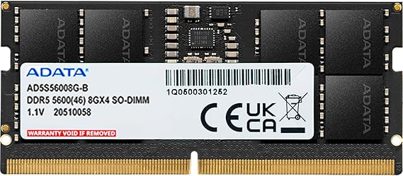 Memória RAM Notebook Adata XPG DDR5 8 GB 5600 MHz CL46 SODIMM 1.1 V 1