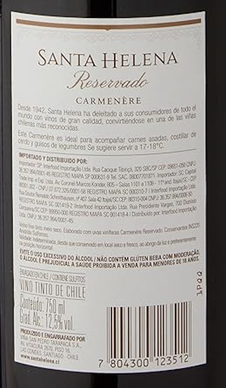 Vinho Tinto Seco Reservado Carménère 3