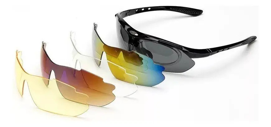 Óculos de Ciclismo Polarizado com 5 Lentes de Proteção 5