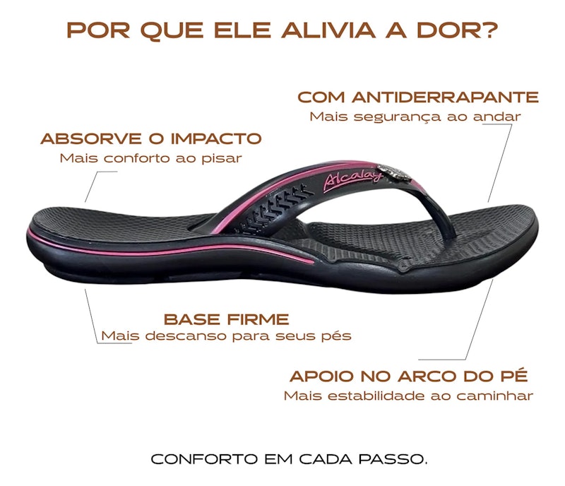 Chinelo Feminino Ortopédico Anatômico 2