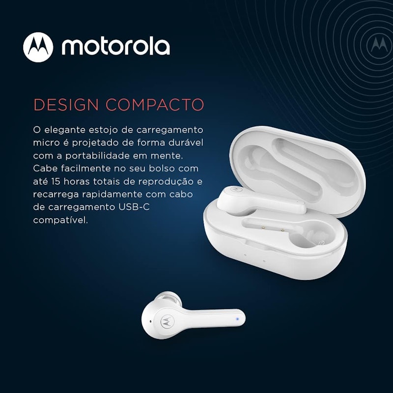 Fone de Ouvido Bluetooth Motorola Moto Buds 085 | Branco 3