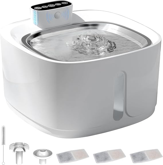 Bebedouro para Gatos Sem Fio com Sensor 3,2 L  1