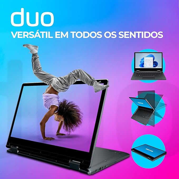 Notebook 2 em 1 Positivo Duo C4128E Intel® Celeron N4500 Windows 11 Home 3