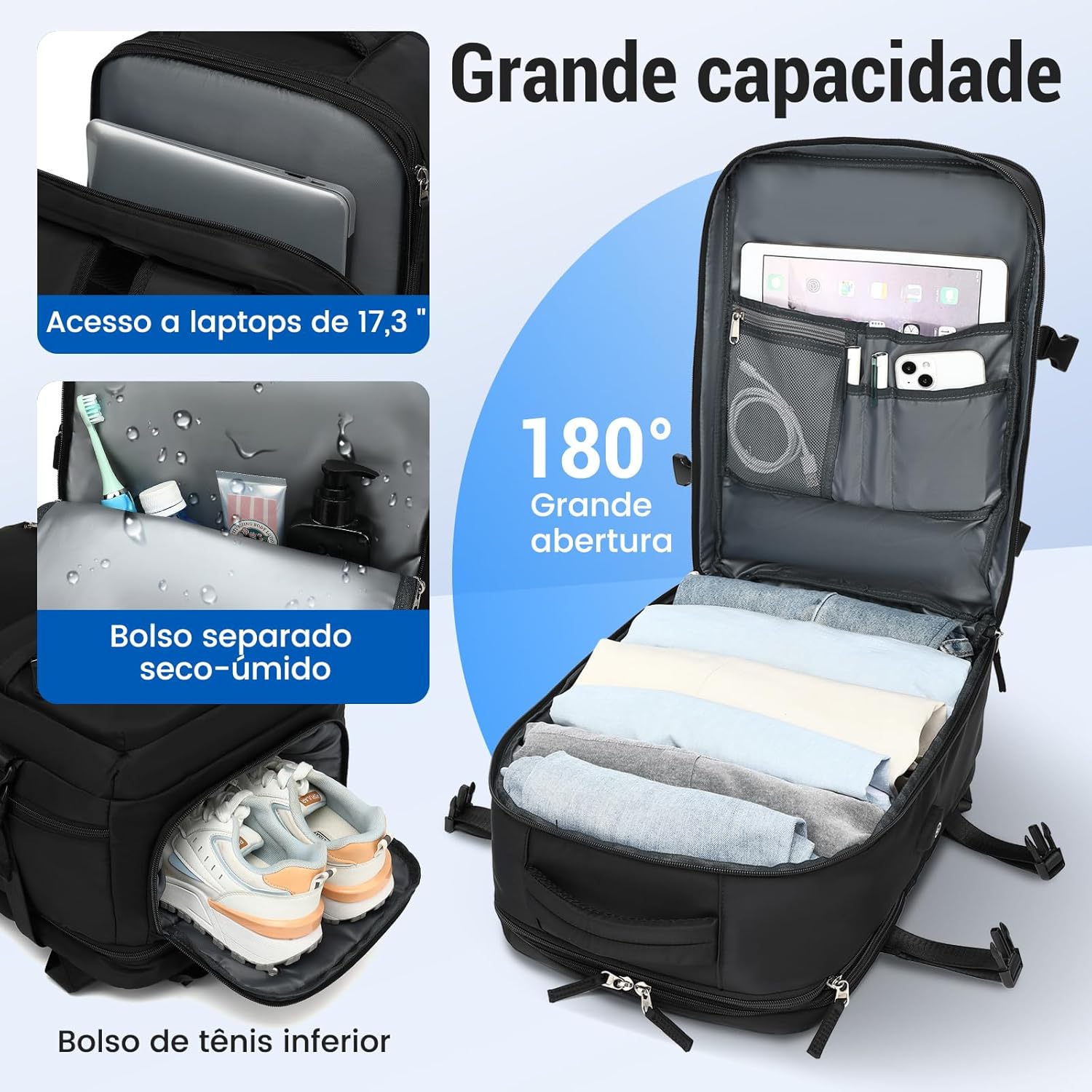 Mochila de Viagem Expansível IceSelect 4