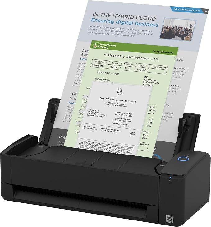 Scanner de Mesa Pequeno ScanSnap Preto 1