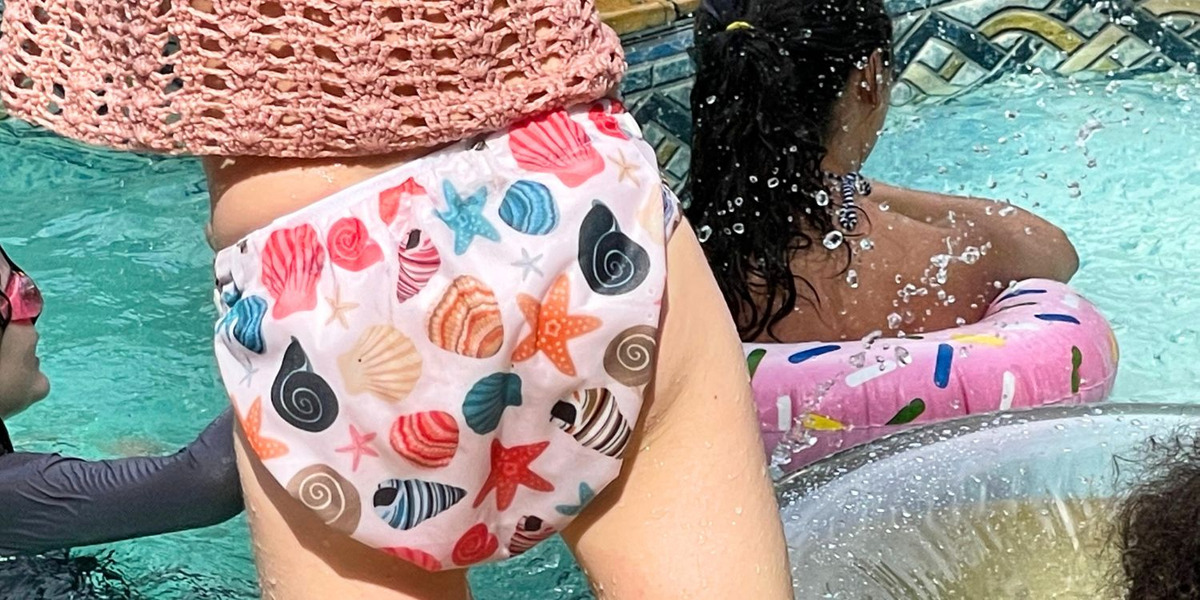 Fralda Reutilizável para Praia e Piscina Tamanho Único 5-18 Kg 5