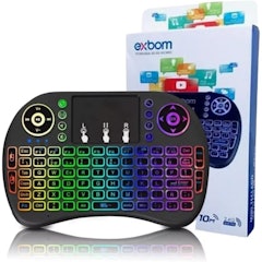 Mini Teclado Wireless LED com Touchpad