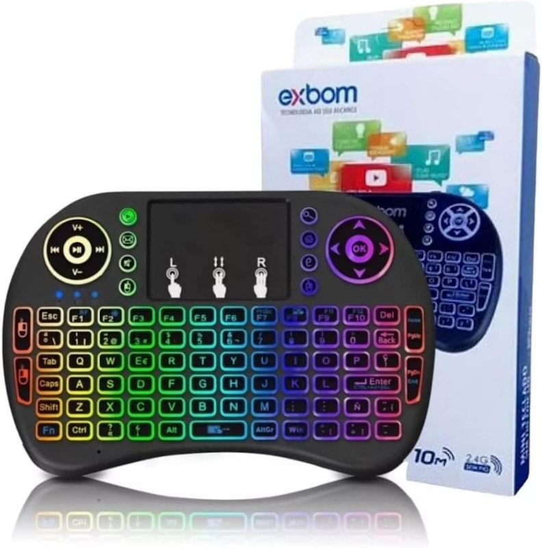 Mini Teclado Wireless LED com Touchpad 1
