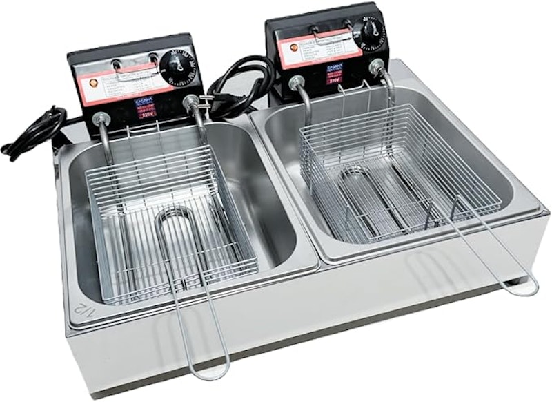 Fritadeira Elétrica Industrial 2 Cubas Antichamas 10 L 2