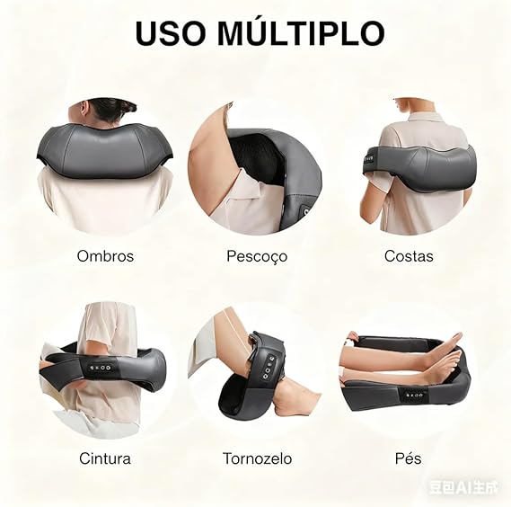 Almofada Massageadora Elétrica Nekteck para Pescoço e Costas 3