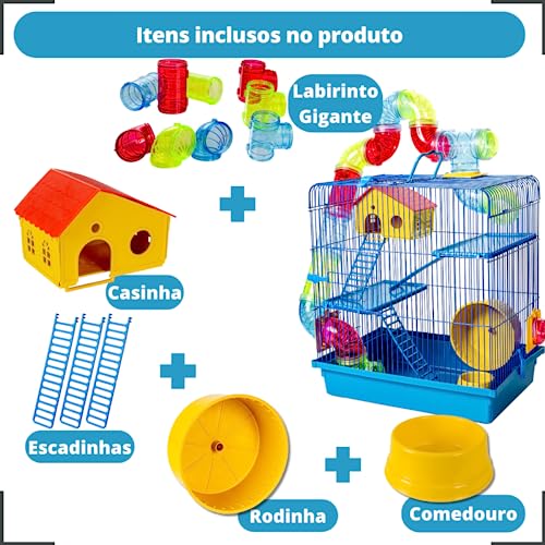 Gaiola para Hamster Super Luxo 3 Andares 2