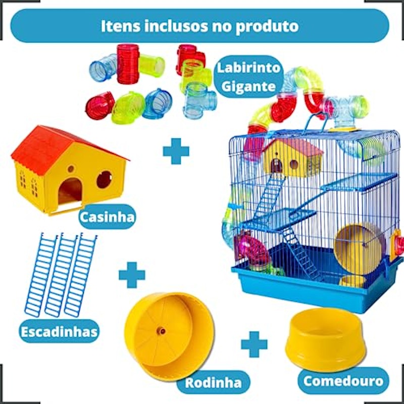 Gaiola para Hamster Super Luxo 3 Andares 2