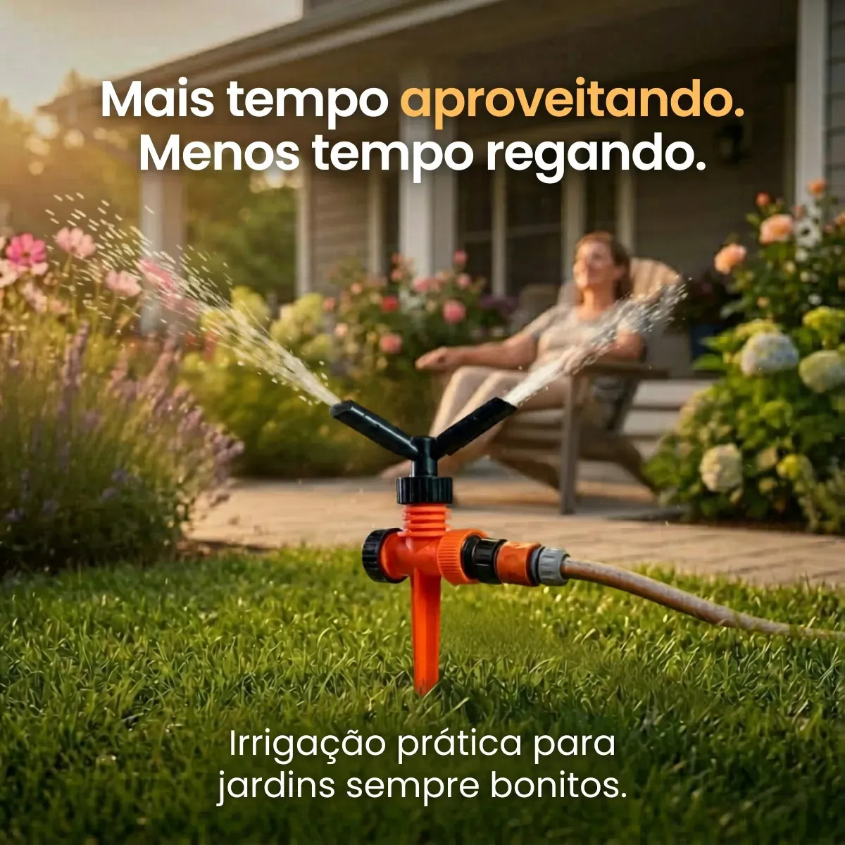 Irrigador de Jardim Giratório com 3 Jatos 5