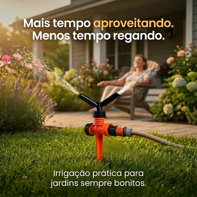 Irrigador de Jardim Giratório com 3 Jatos 5