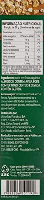Aveia Em Flocos Orgânica Native 250g 4