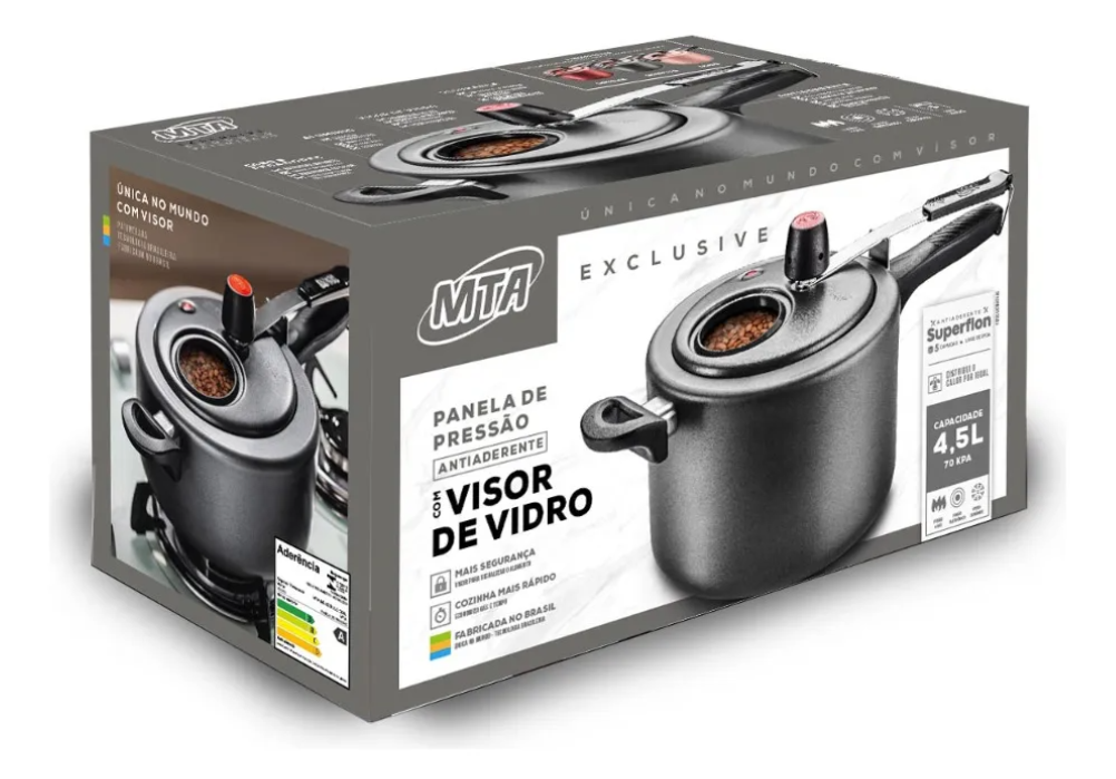 Panela de Pressão Exclusive 4,5 L com Visor  3