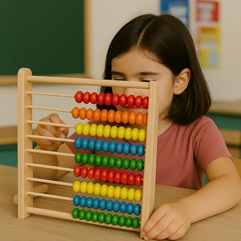 Ábaco Educativo de Madeira Colorido 3