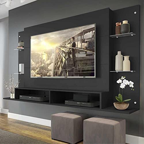 Painel TV até 60" com Prateleiras de Vidro Nairóbi 3
