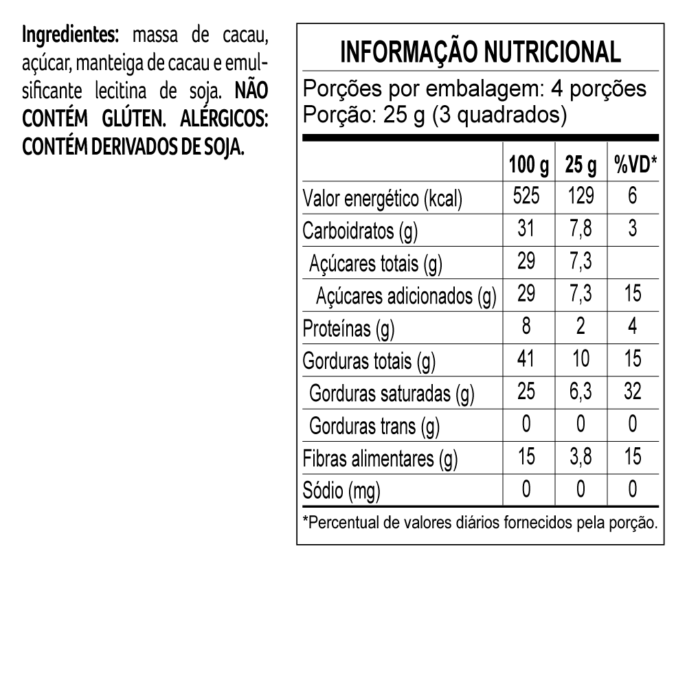 Tablete Dedo de Deus 67% Cacau 100g 2