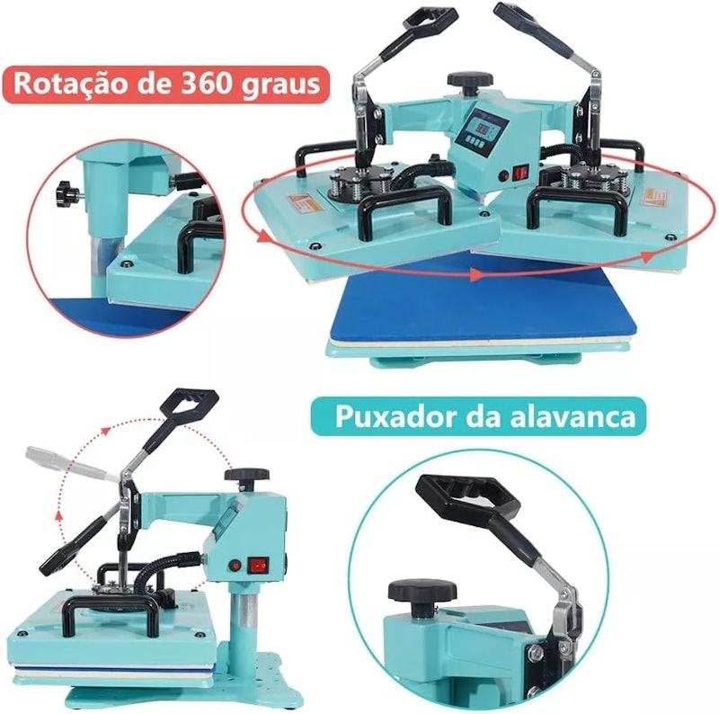 Prensa Térmica Sublimação 5 x 1 Mecolour 4