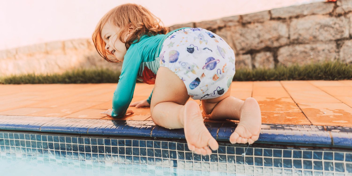 Fralda Reutilizável para Praia e Piscina Tamanho Único 5-18 Kg 2