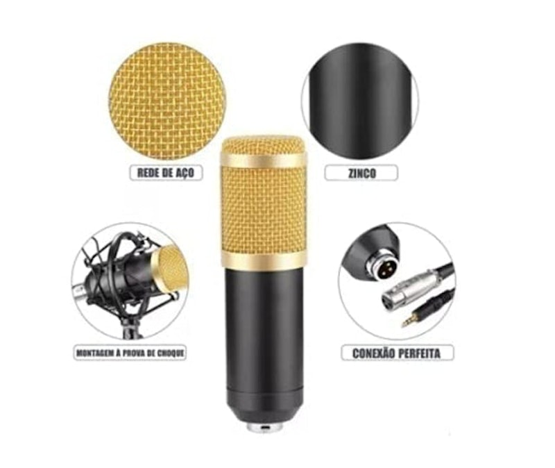 Microfone Condensador Estúdio BM-800 2