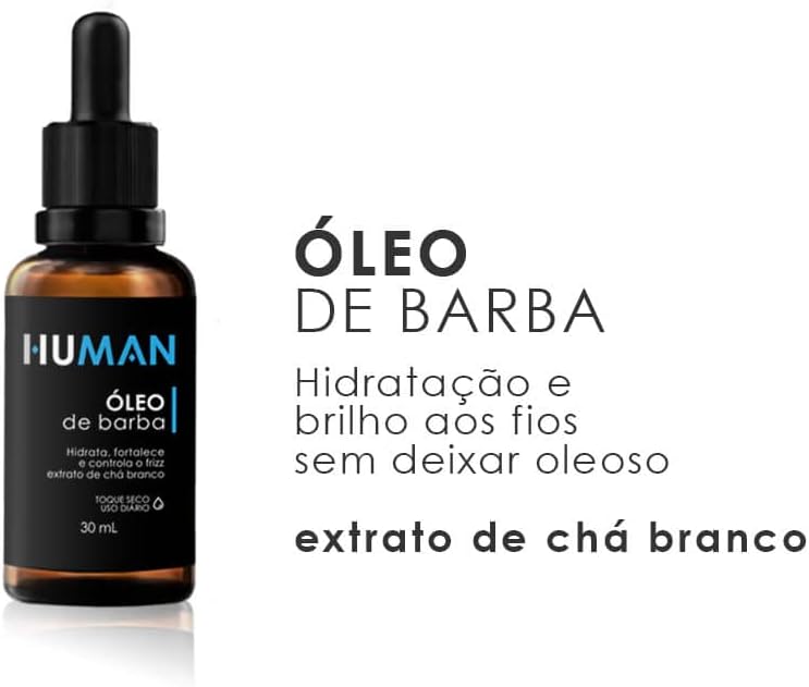 Kit para Barba Shampoo, Balm e Óleo Human 4