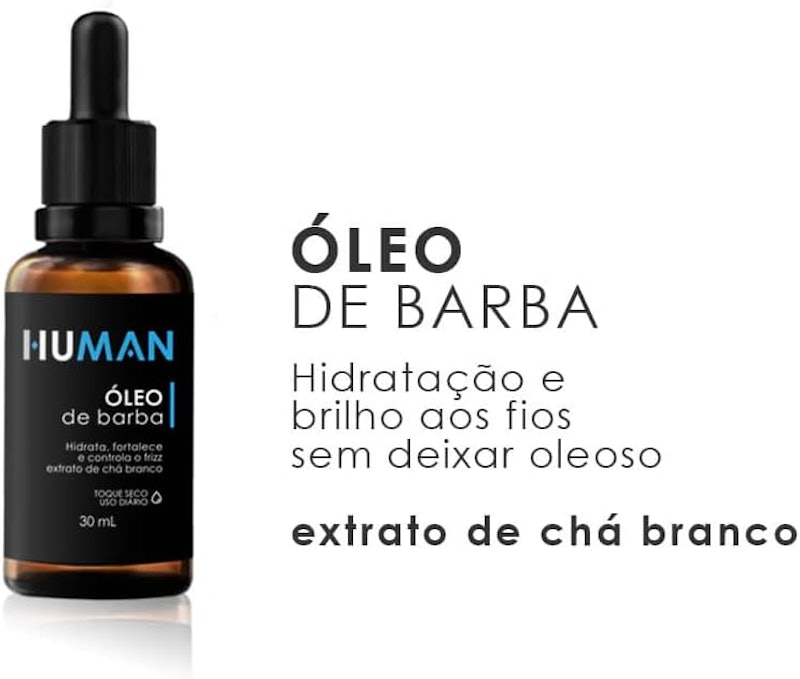Kit para Barba Shampoo, Balm e Óleo Human 4