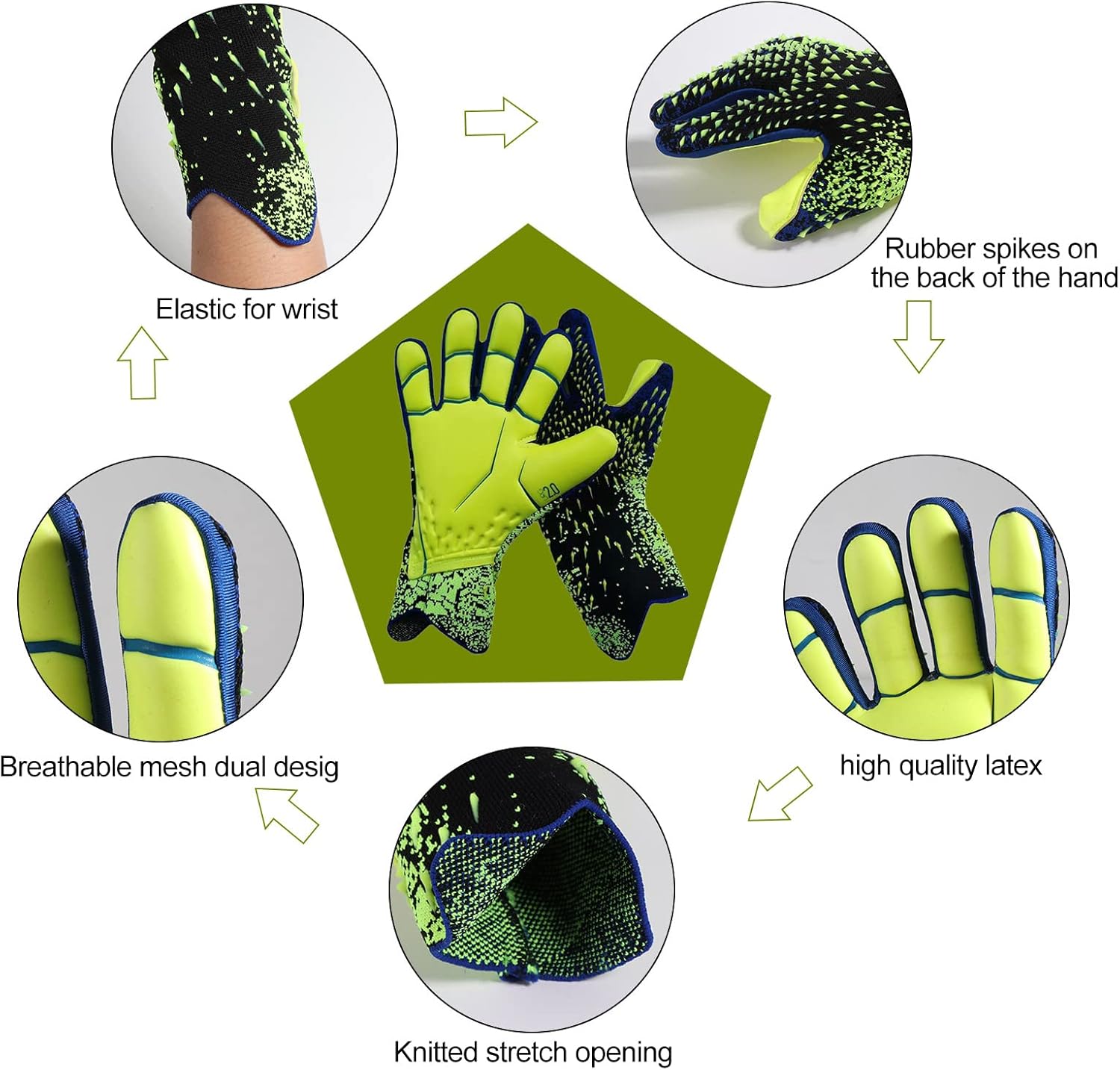 Luvas de Goleiro de Futebol Kocome 3